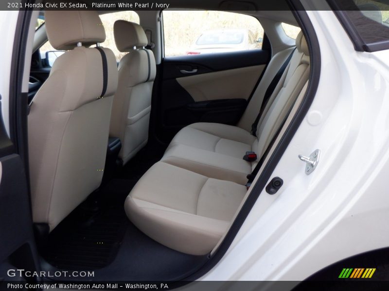 Platinum White Pearl / Ivory 2021 Honda Civic EX Sedan