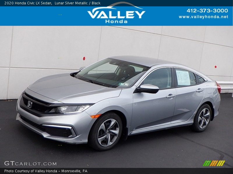Lunar Silver Metallic / Black 2020 Honda Civic LX Sedan