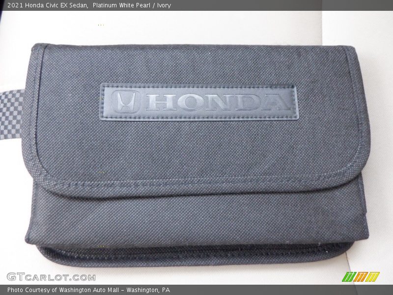 Platinum White Pearl / Ivory 2021 Honda Civic EX Sedan