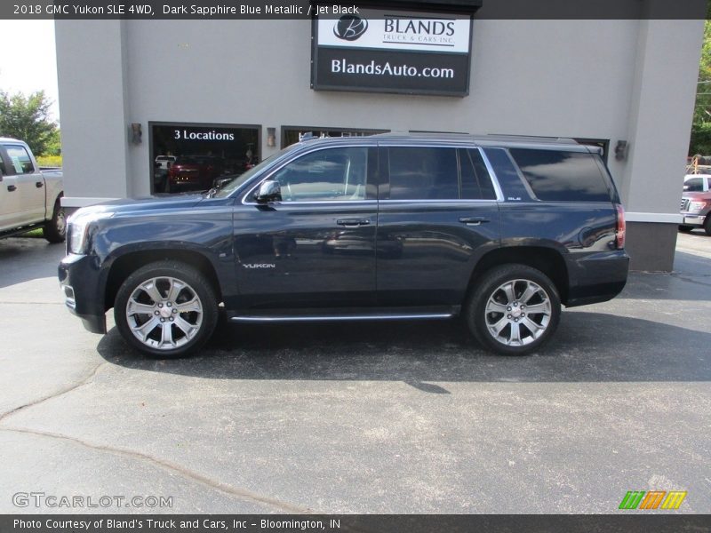 Dark Sapphire Blue Metallic / Jet Black 2018 GMC Yukon SLE 4WD