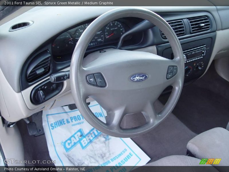 Spruce Green Metallic / Medium Graphite 2001 Ford Taurus SES