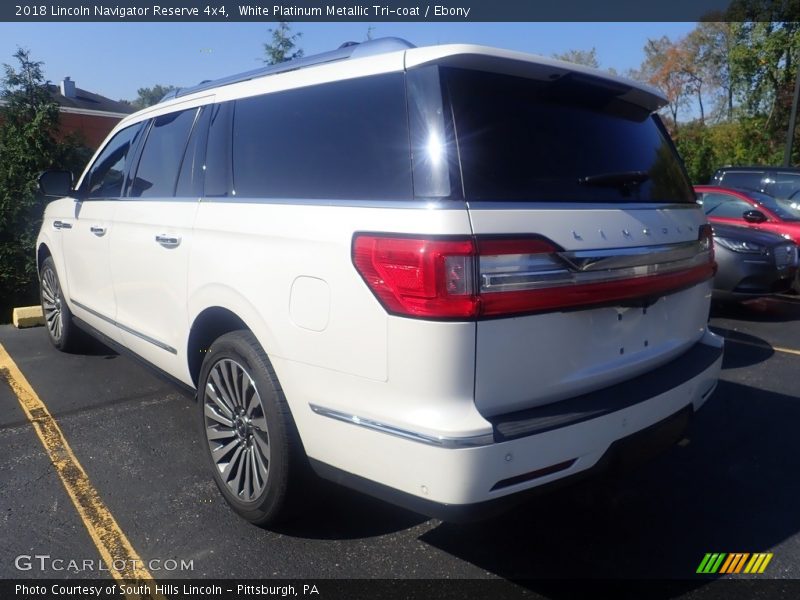 White Platinum Metallic Tri-coat / Ebony 2018 Lincoln Navigator Reserve 4x4