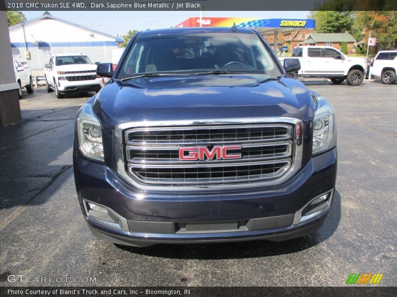 Dark Sapphire Blue Metallic / Jet Black 2018 GMC Yukon SLE 4WD