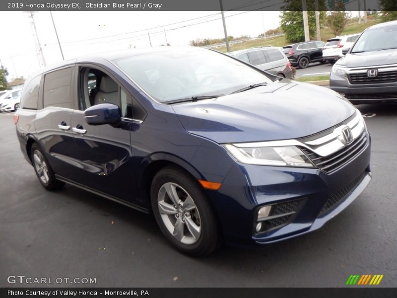 Obsidian Blue Pearl / Gray 2019 Honda Odyssey EX