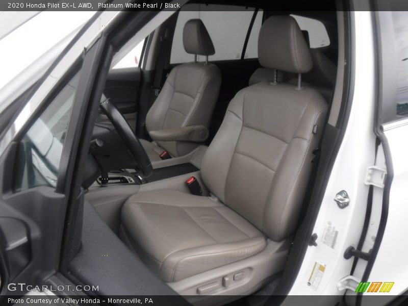 Platinum White Pearl / Black 2020 Honda Pilot EX-L AWD