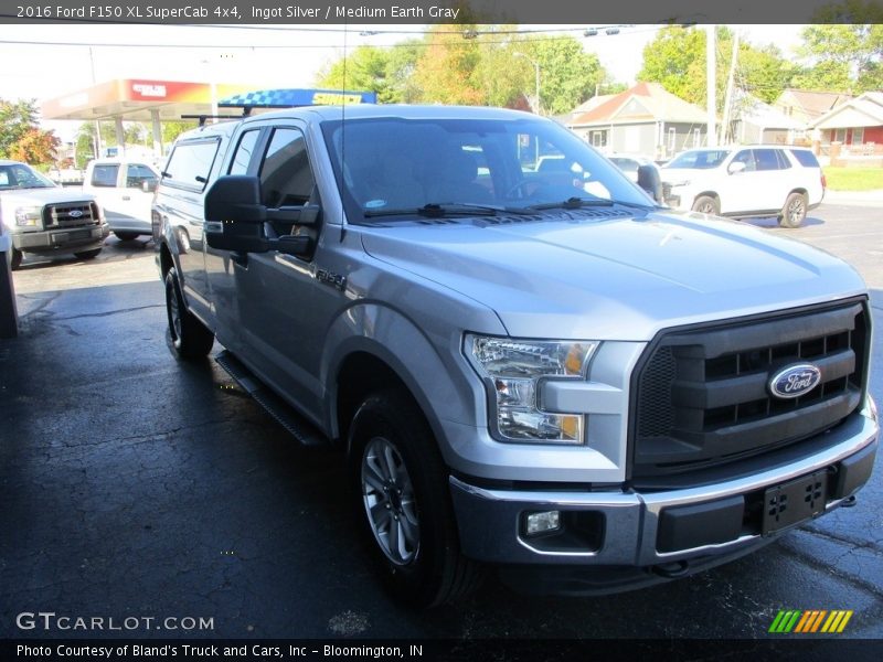 Ingot Silver / Medium Earth Gray 2016 Ford F150 XL SuperCab 4x4