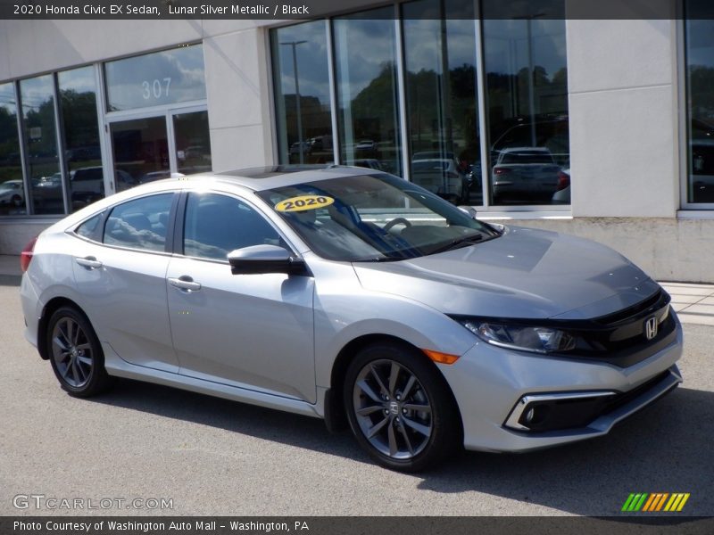 Lunar Silver Metallic / Black 2020 Honda Civic EX Sedan