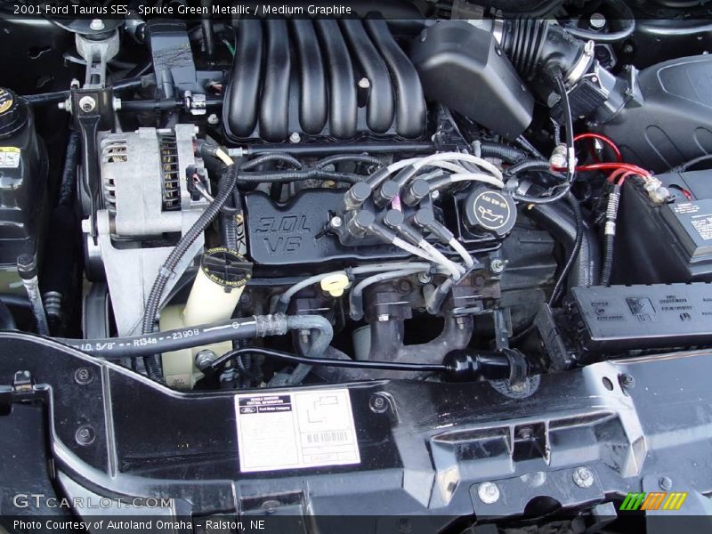 Spruce Green Metallic / Medium Graphite 2001 Ford Taurus SES
