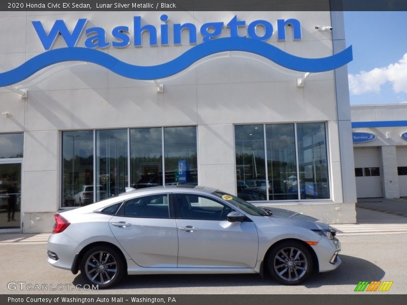 Lunar Silver Metallic / Black 2020 Honda Civic EX Sedan