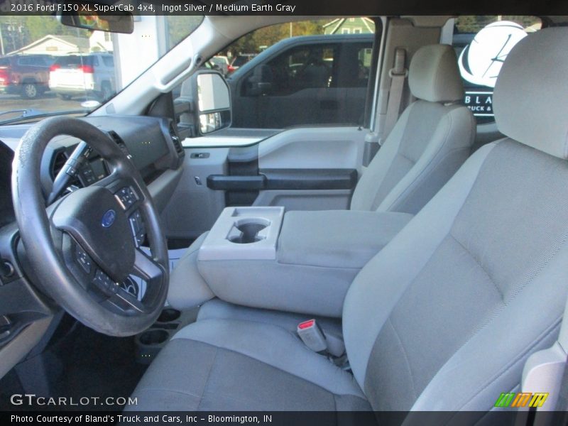 Ingot Silver / Medium Earth Gray 2016 Ford F150 XL SuperCab 4x4