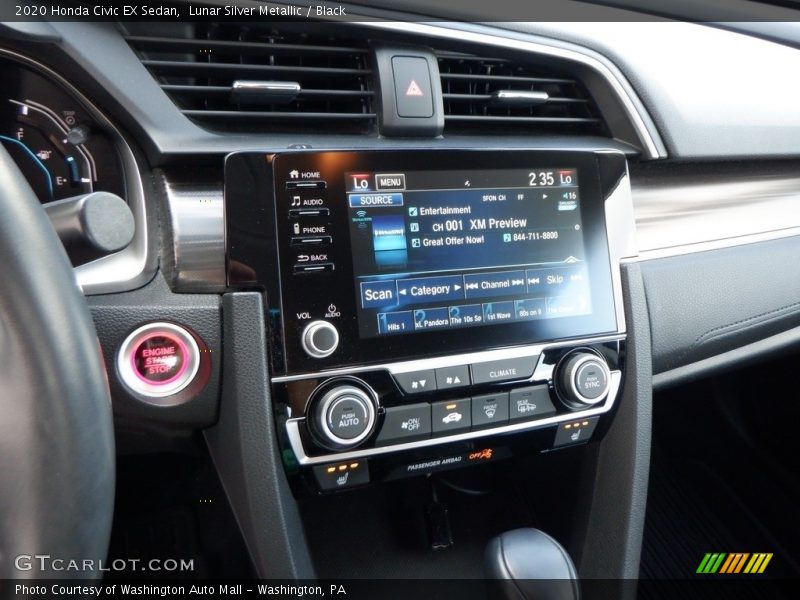 Lunar Silver Metallic / Black 2020 Honda Civic EX Sedan