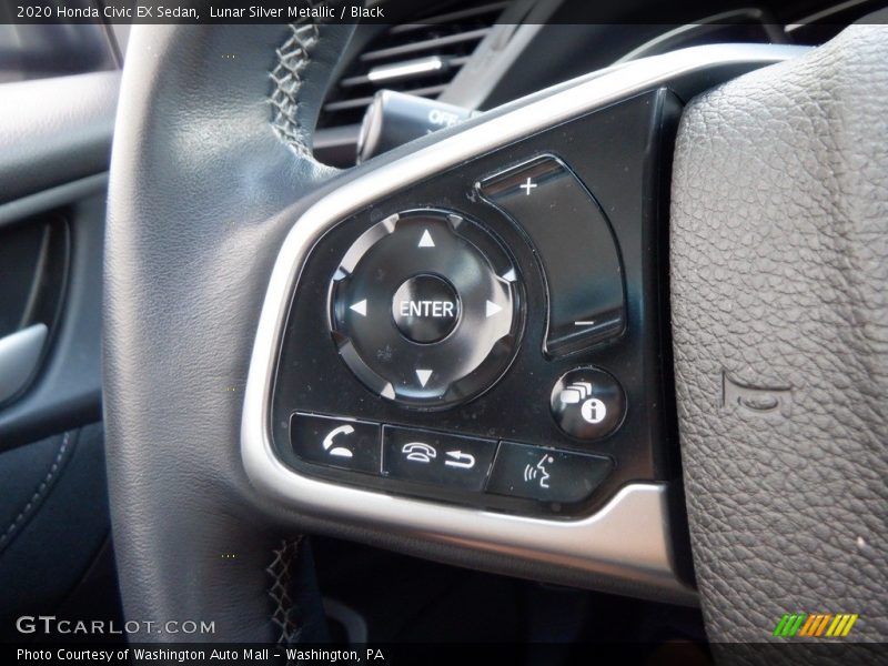 Lunar Silver Metallic / Black 2020 Honda Civic EX Sedan