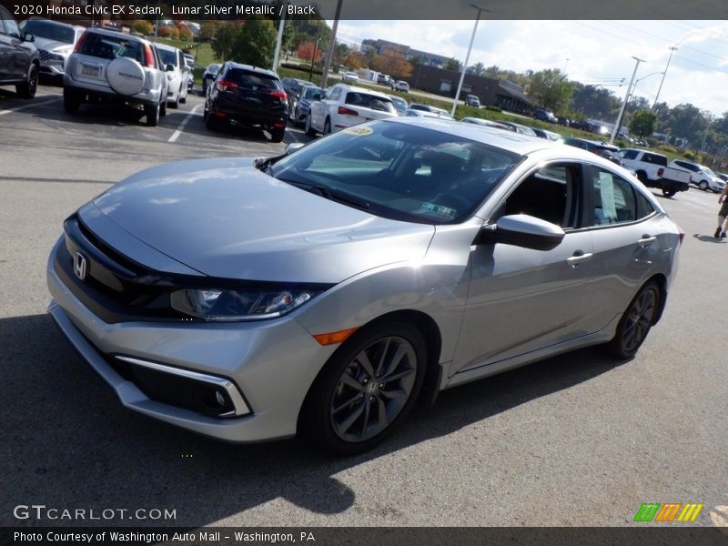 Lunar Silver Metallic / Black 2020 Honda Civic EX Sedan