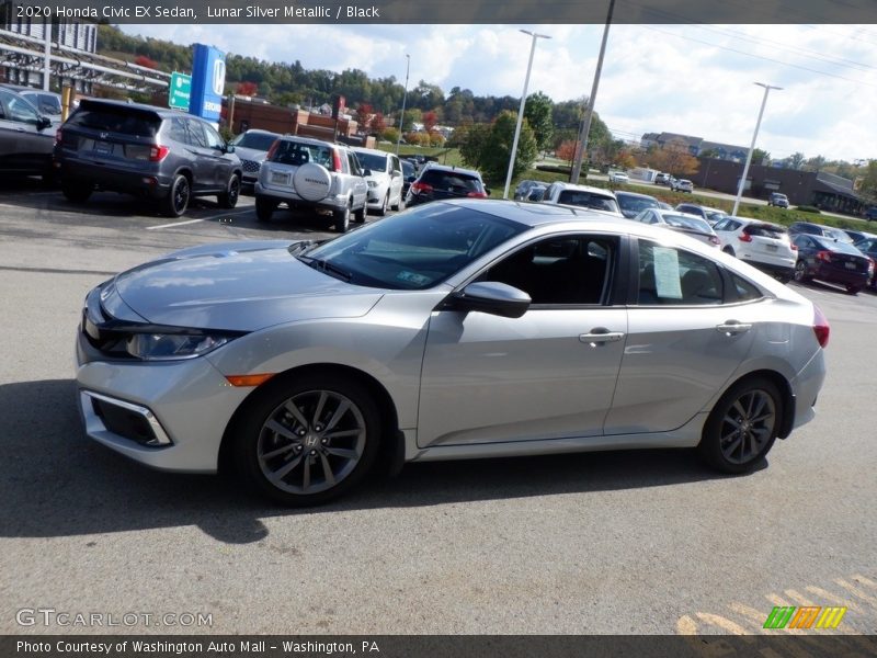 Lunar Silver Metallic / Black 2020 Honda Civic EX Sedan