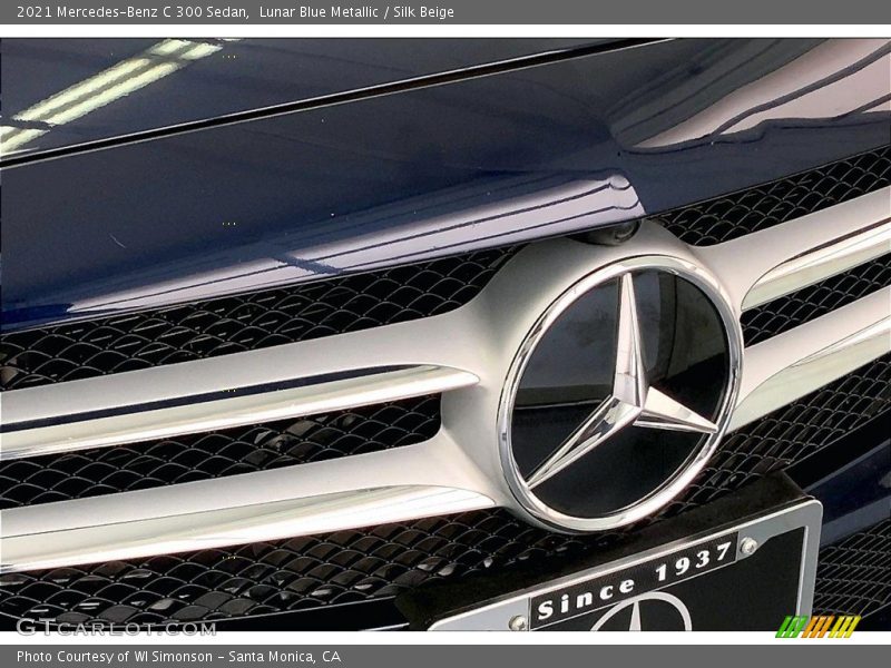 Lunar Blue Metallic / Silk Beige 2021 Mercedes-Benz C 300 Sedan