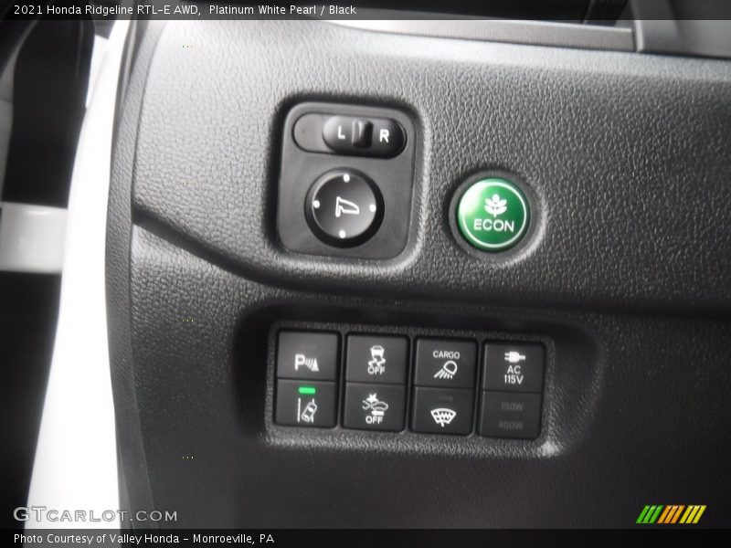 Platinum White Pearl / Black 2021 Honda Ridgeline RTL-E AWD