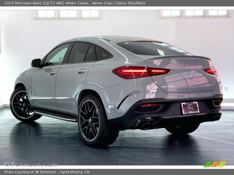 Alpine Gray / Classic Red/Black 2024 Mercedes-Benz GLE 53 AMG 4Matic Coupe