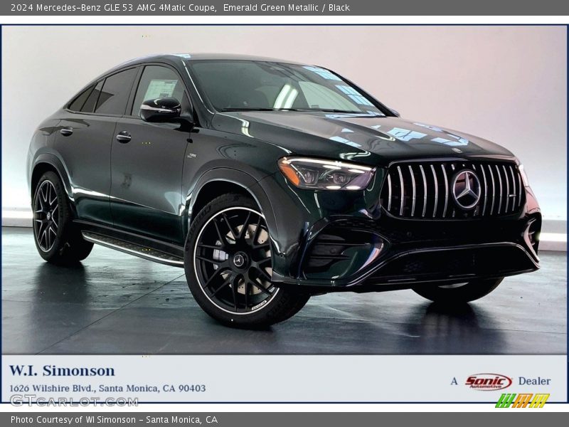 Emerald Green Metallic / Black 2024 Mercedes-Benz GLE 53 AMG 4Matic Coupe