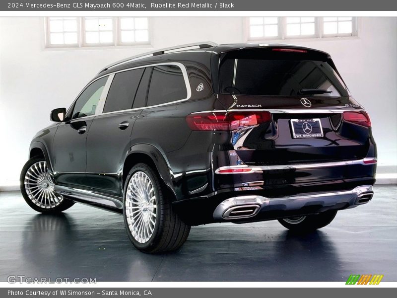 Rubellite Red Metallic / Black 2024 Mercedes-Benz GLS Maybach 600 4Matic