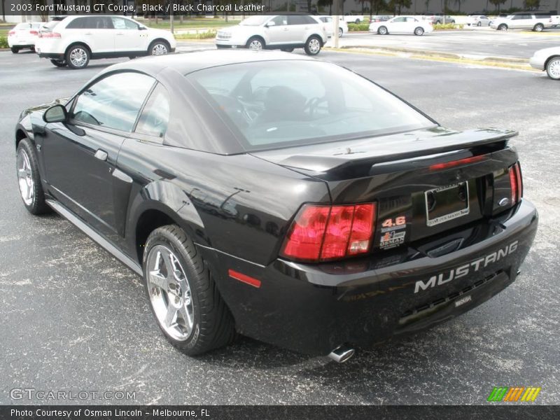 Black / Black Charcoal Leather 2003 Ford Mustang GT Coupe