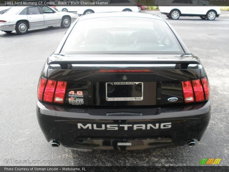 Black / Black Charcoal Leather 2003 Ford Mustang GT Coupe