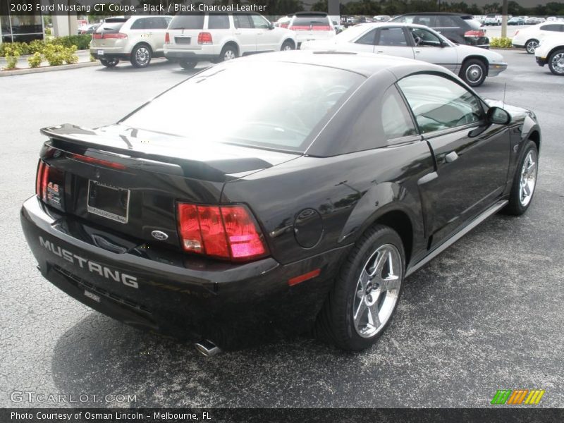 Black / Black Charcoal Leather 2003 Ford Mustang GT Coupe