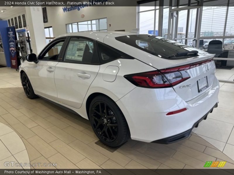 Platinum White Pearl / Black 2024 Honda Civic Sport Hatchback