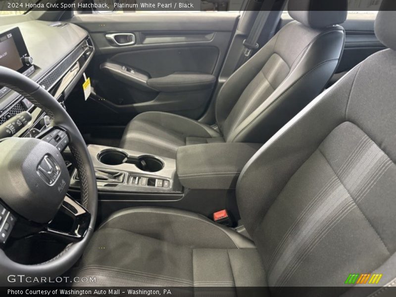 Platinum White Pearl / Black 2024 Honda Civic Sport Hatchback