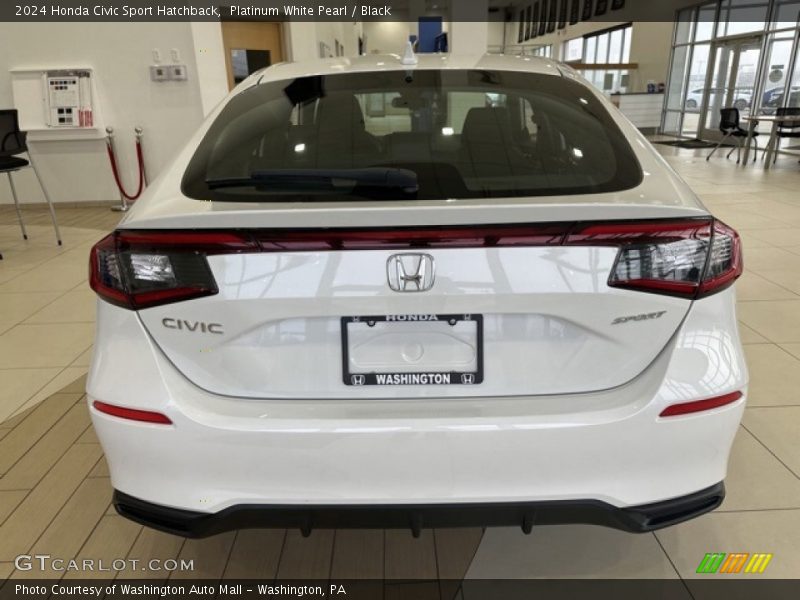 Platinum White Pearl / Black 2024 Honda Civic Sport Hatchback