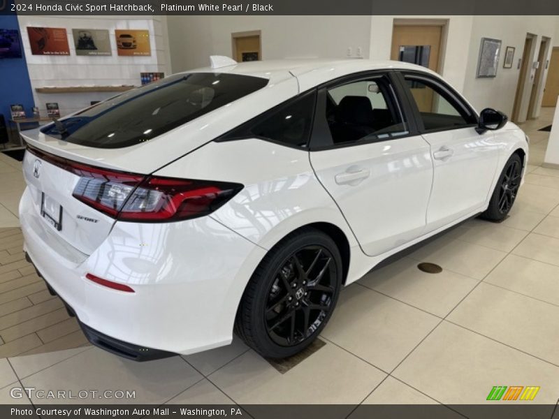 Platinum White Pearl / Black 2024 Honda Civic Sport Hatchback