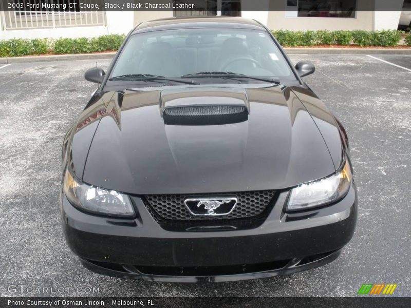 Black / Black Charcoal Leather 2003 Ford Mustang GT Coupe