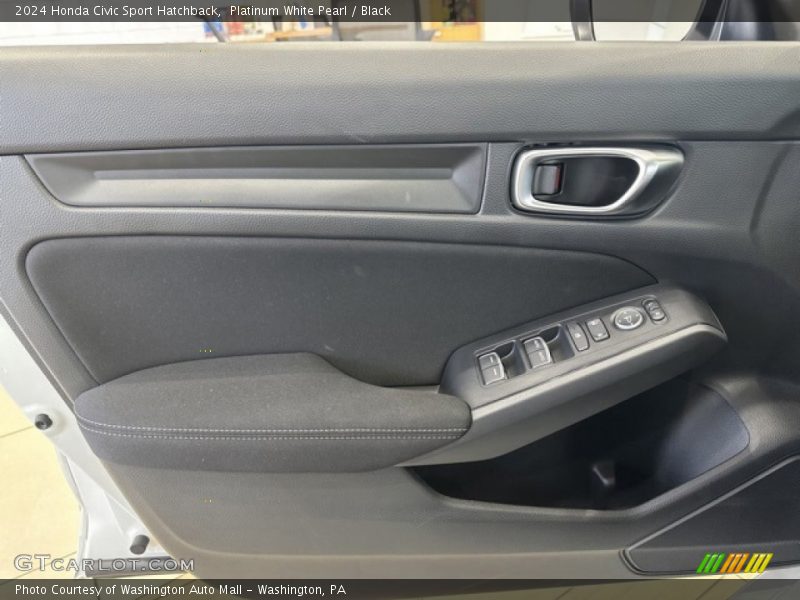 Platinum White Pearl / Black 2024 Honda Civic Sport Hatchback