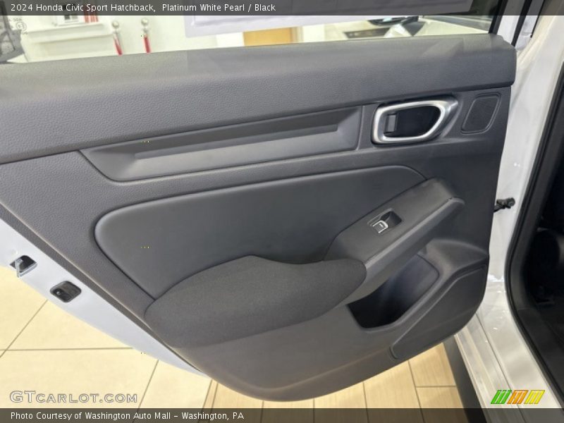 Platinum White Pearl / Black 2024 Honda Civic Sport Hatchback
