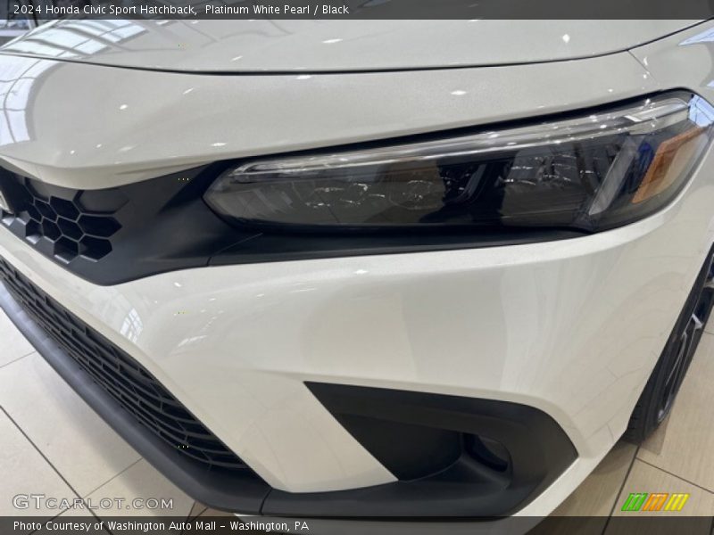 Platinum White Pearl / Black 2024 Honda Civic Sport Hatchback