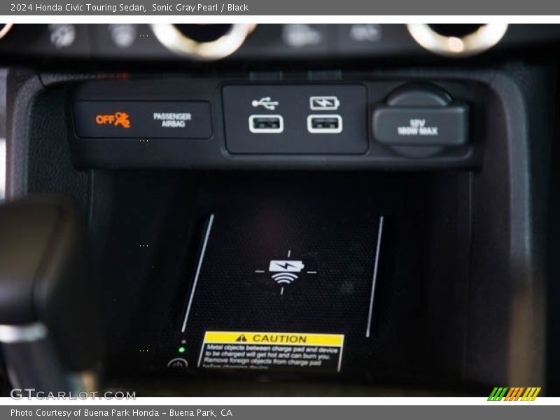 Sonic Gray Pearl / Black 2024 Honda Civic Touring Sedan
