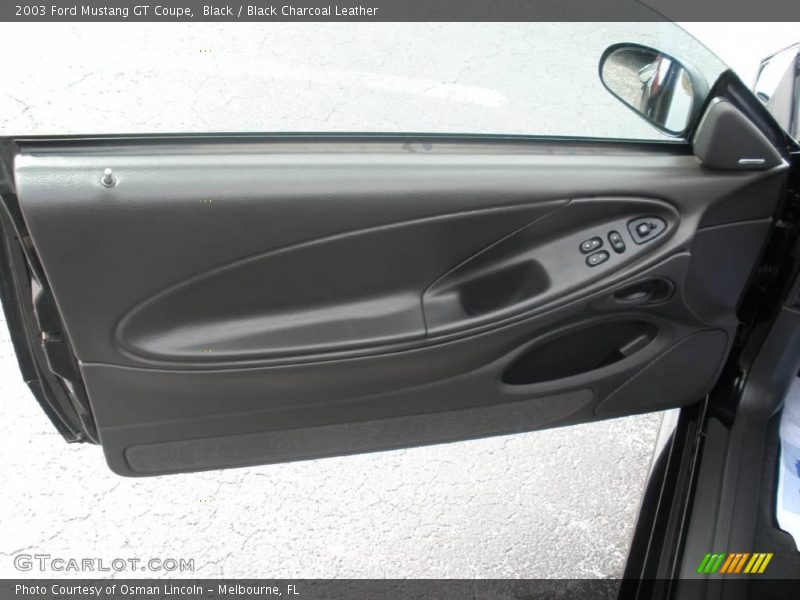 Black / Black Charcoal Leather 2003 Ford Mustang GT Coupe