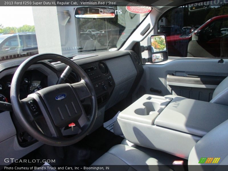 Vermillion Red / Steel 2013 Ford F250 Super Duty XL Regular Cab