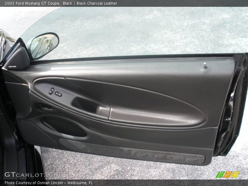 Black / Black Charcoal Leather 2003 Ford Mustang GT Coupe