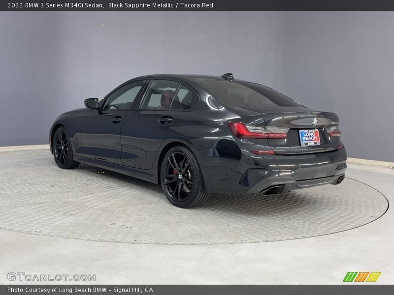 Black Sapphire Metallic / Tacora Red 2022 BMW 3 Series M340i Sedan