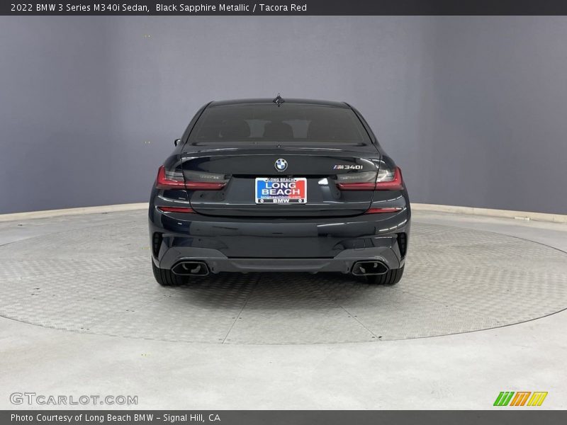 Black Sapphire Metallic / Tacora Red 2022 BMW 3 Series M340i Sedan