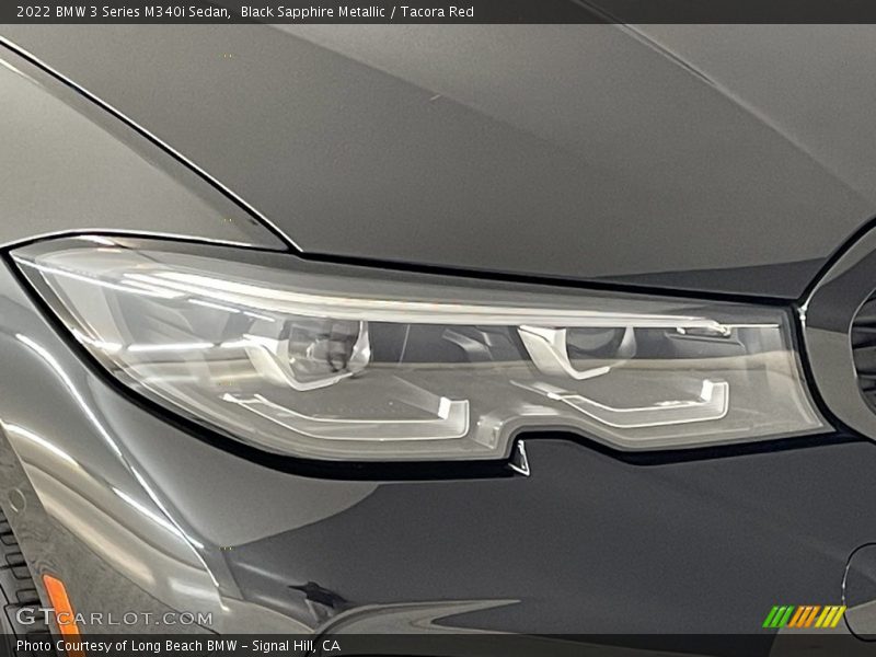 Black Sapphire Metallic / Tacora Red 2022 BMW 3 Series M340i Sedan