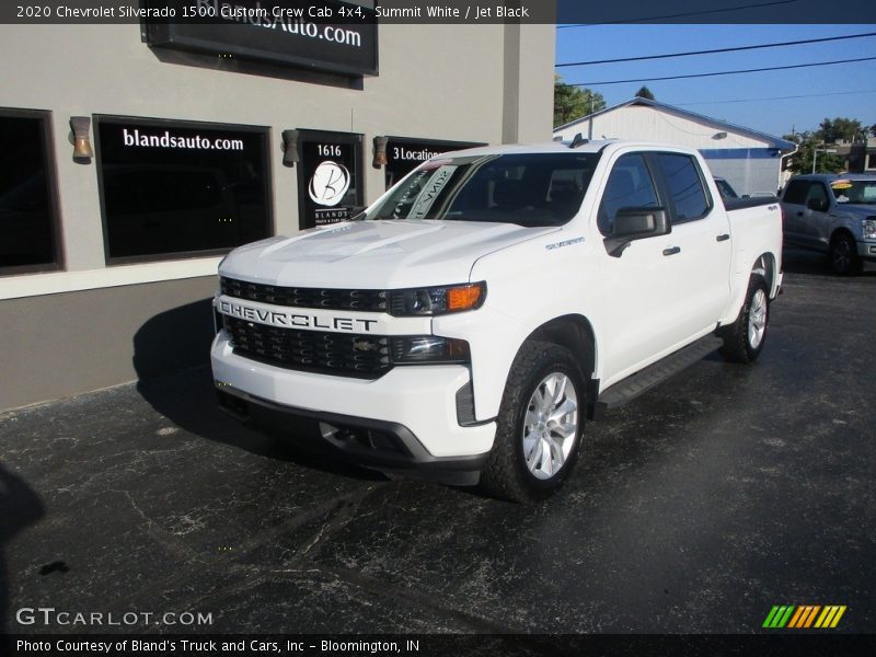 Summit White / Jet Black 2020 Chevrolet Silverado 1500 Custom Crew Cab 4x4
