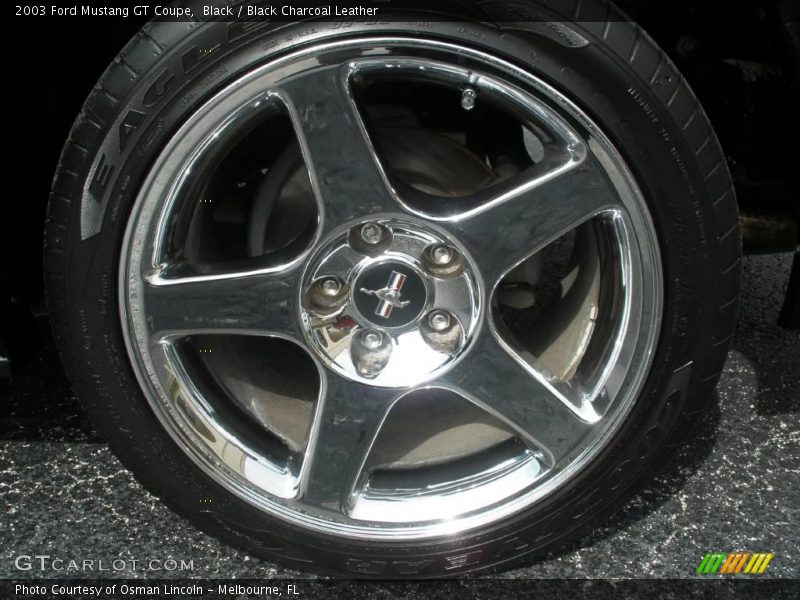 Black / Black Charcoal Leather 2003 Ford Mustang GT Coupe