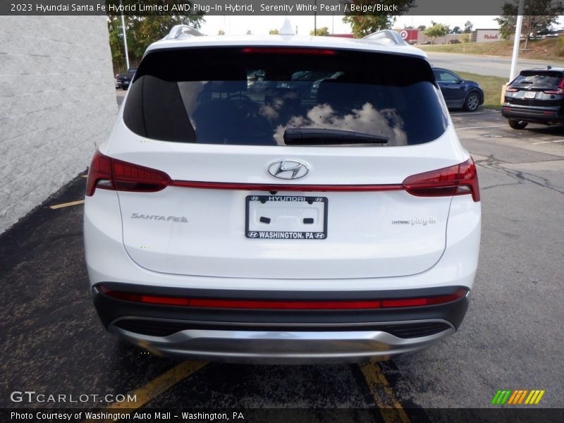 Serenity White Pearl / Beige/Black 2023 Hyundai Santa Fe Hybrid Limited AWD Plug-In Hybrid