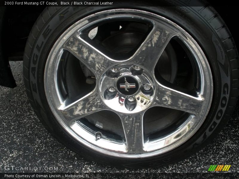 Black / Black Charcoal Leather 2003 Ford Mustang GT Coupe
