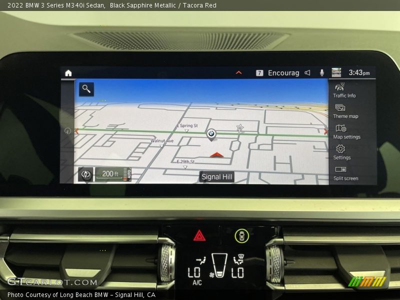 Black Sapphire Metallic / Tacora Red 2022 BMW 3 Series M340i Sedan