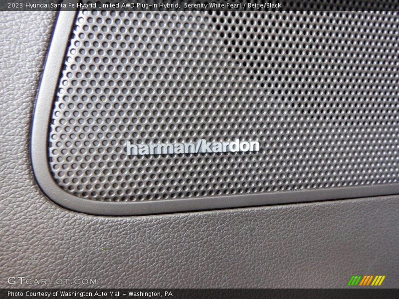 Serenity White Pearl / Beige/Black 2023 Hyundai Santa Fe Hybrid Limited AWD Plug-In Hybrid