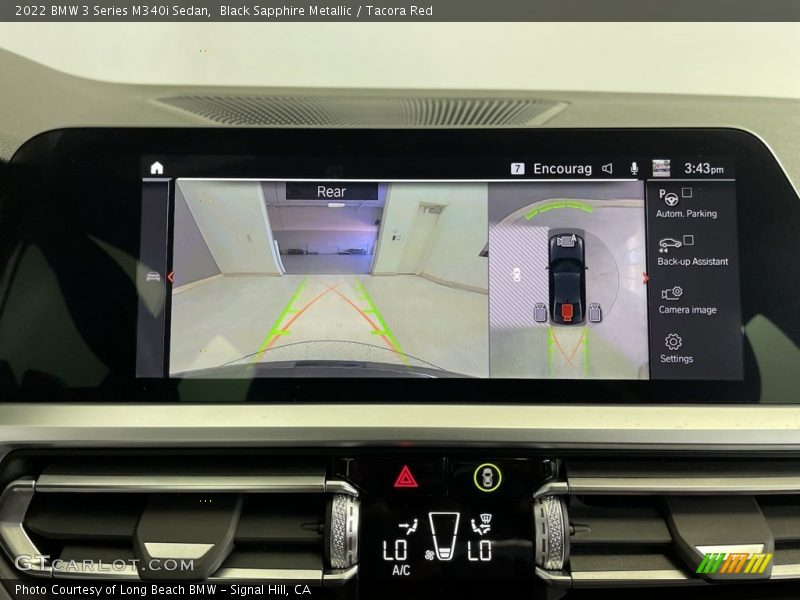 Black Sapphire Metallic / Tacora Red 2022 BMW 3 Series M340i Sedan