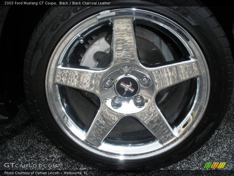 Black / Black Charcoal Leather 2003 Ford Mustang GT Coupe