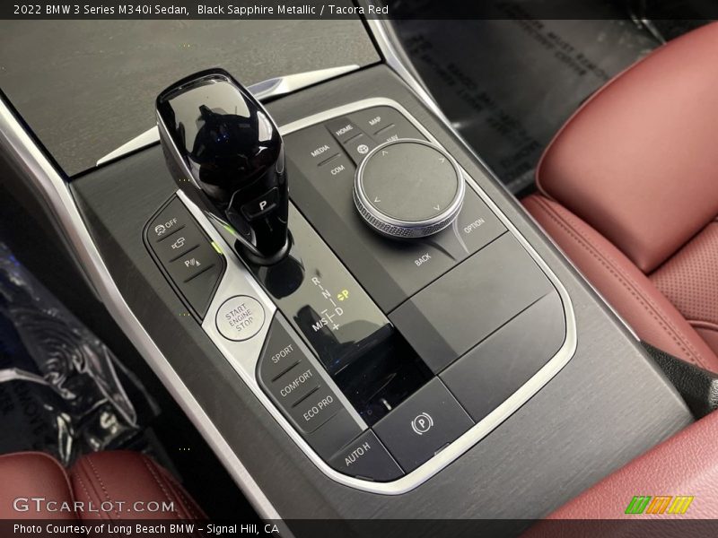 Black Sapphire Metallic / Tacora Red 2022 BMW 3 Series M340i Sedan